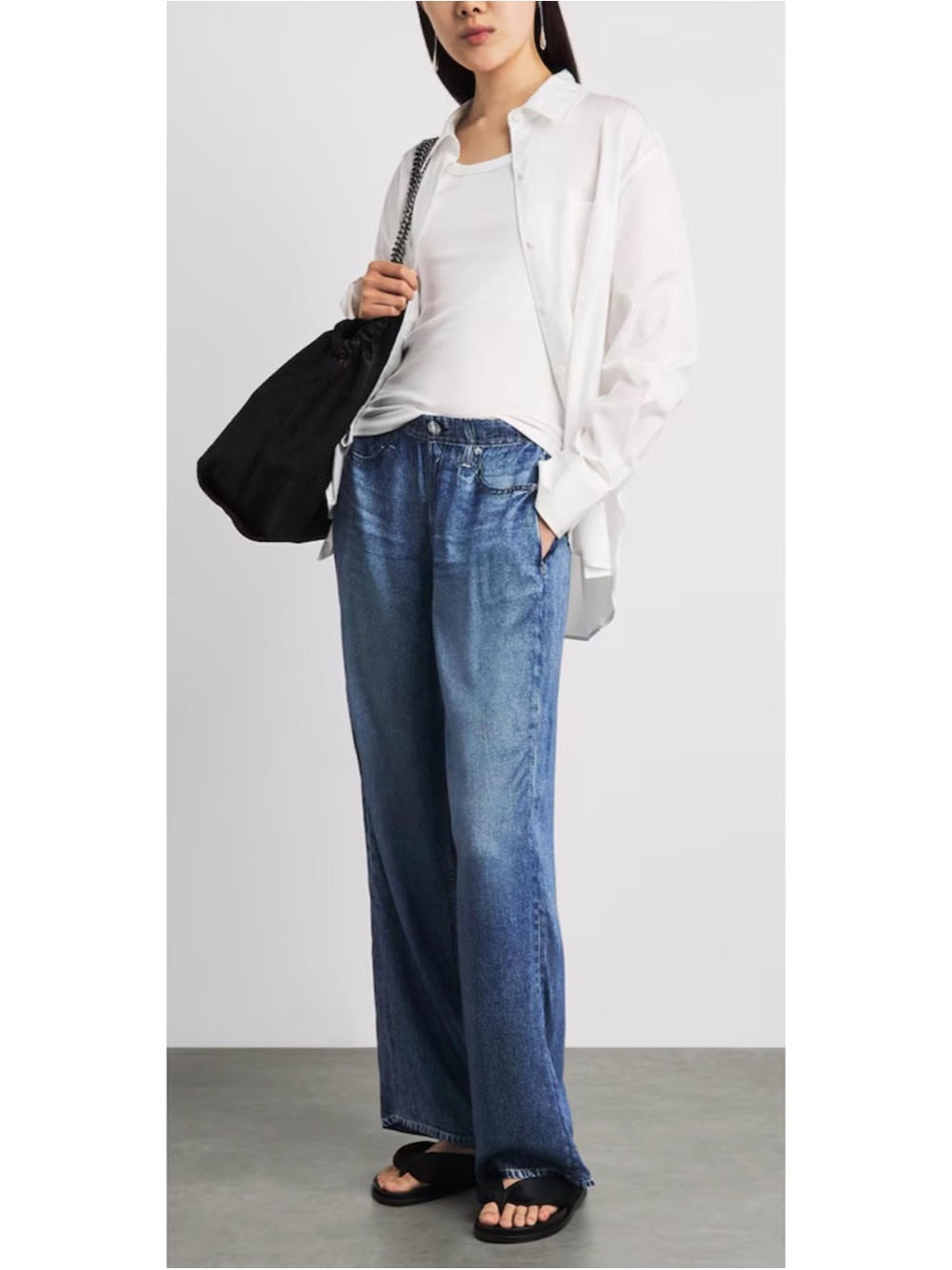 Wide Leg Blue Women's Jeans